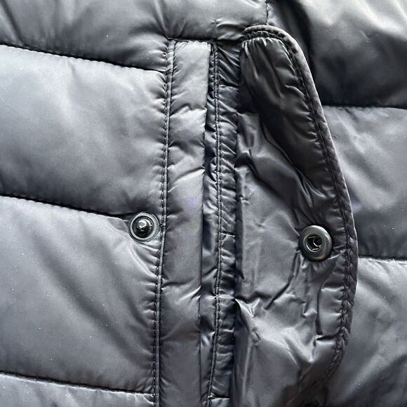 Zara Womens Black Reversible Insulated Hooded Full Zip Puffer Jacket Size M - Picture 12 of 16